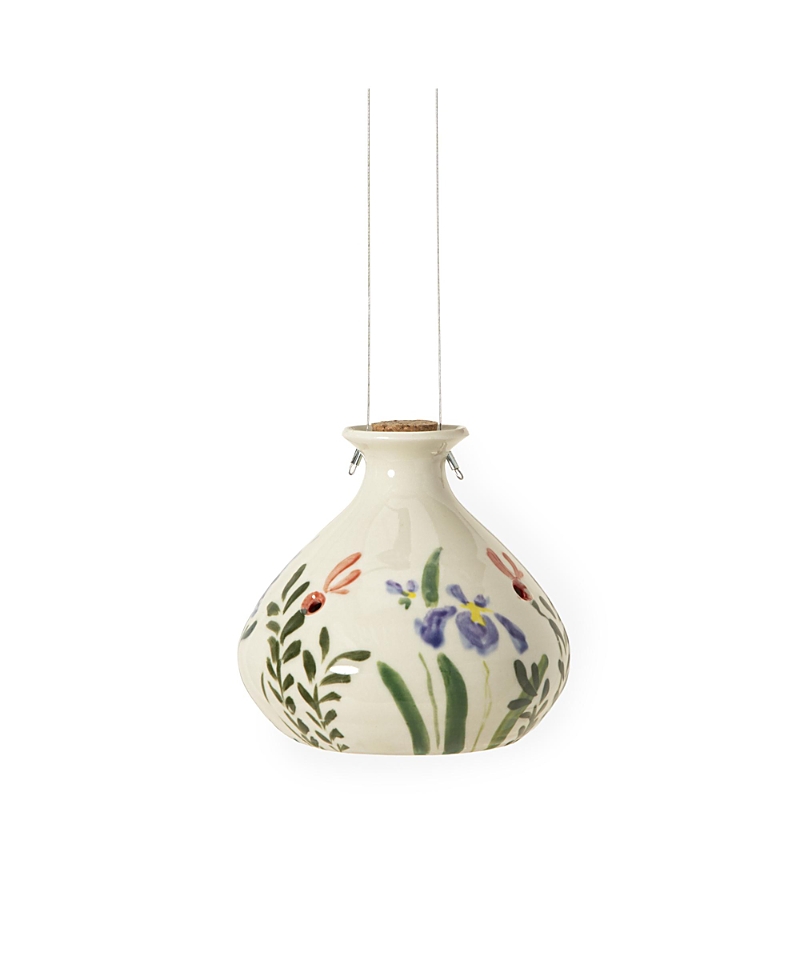 Uncommon Goods Hand-painted Porcelain Hummingbird Feeder In Multi