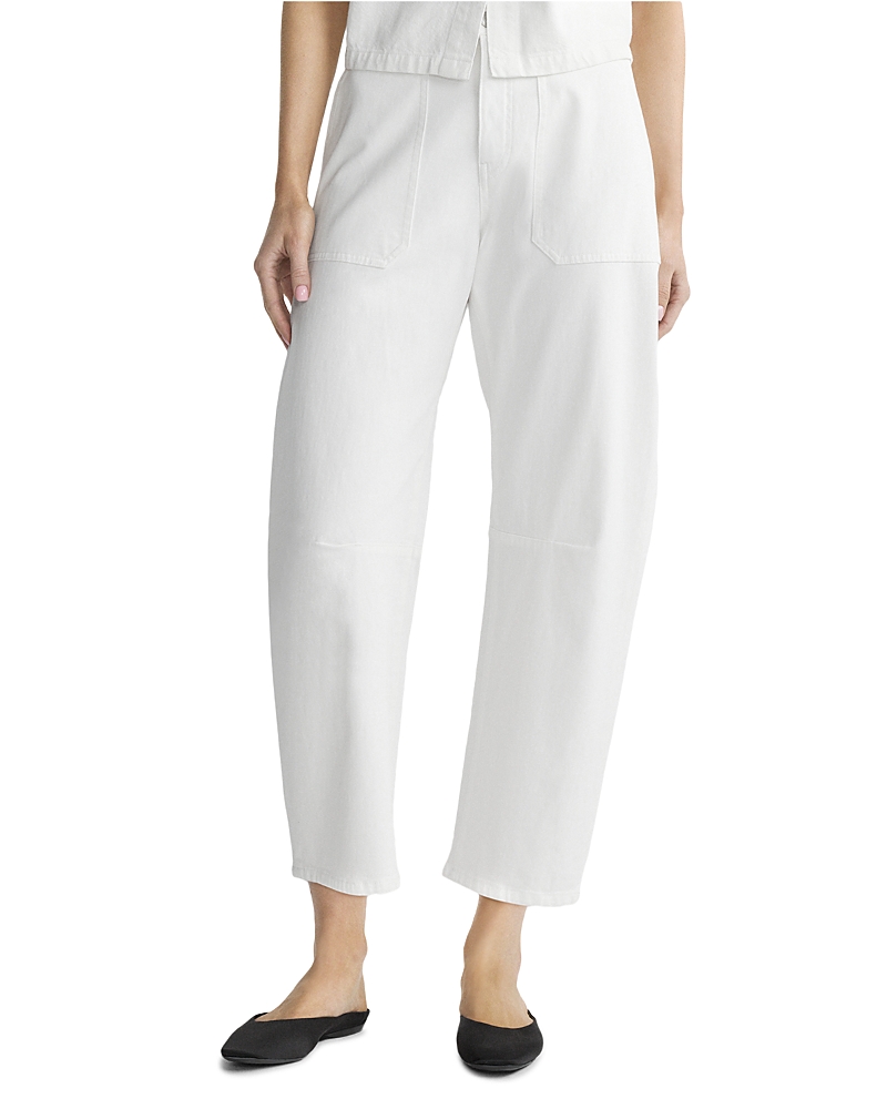 DL1961 Bilie Easy Barrel Leg High Rise Jeans in White