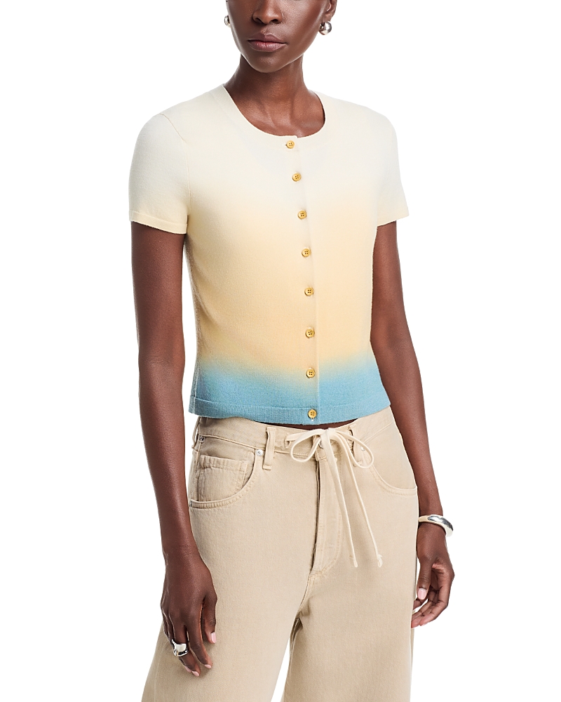 3.1 Phillip Lim Ombre Knit Short Sleeve Cardigan