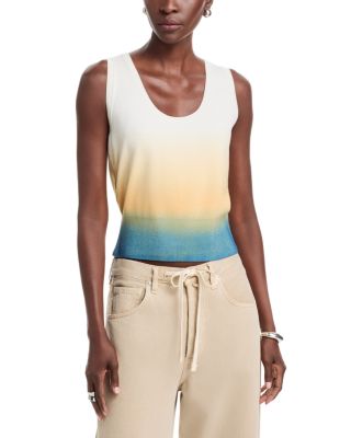 Ombr&eacute; Knit Scoop Neck Tank 