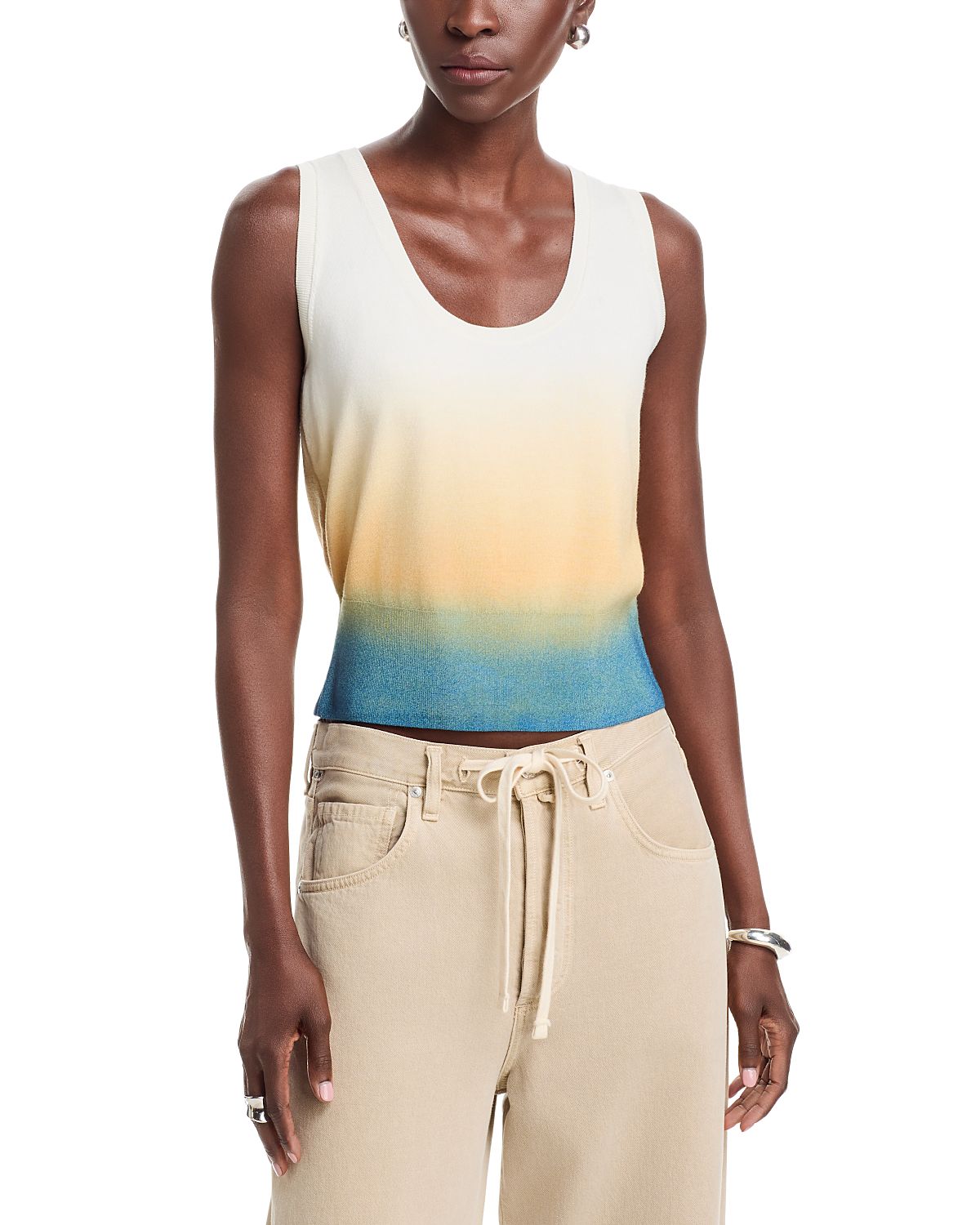 3.1 Phillip Lim Ombre Knit Scoop Neck Tank