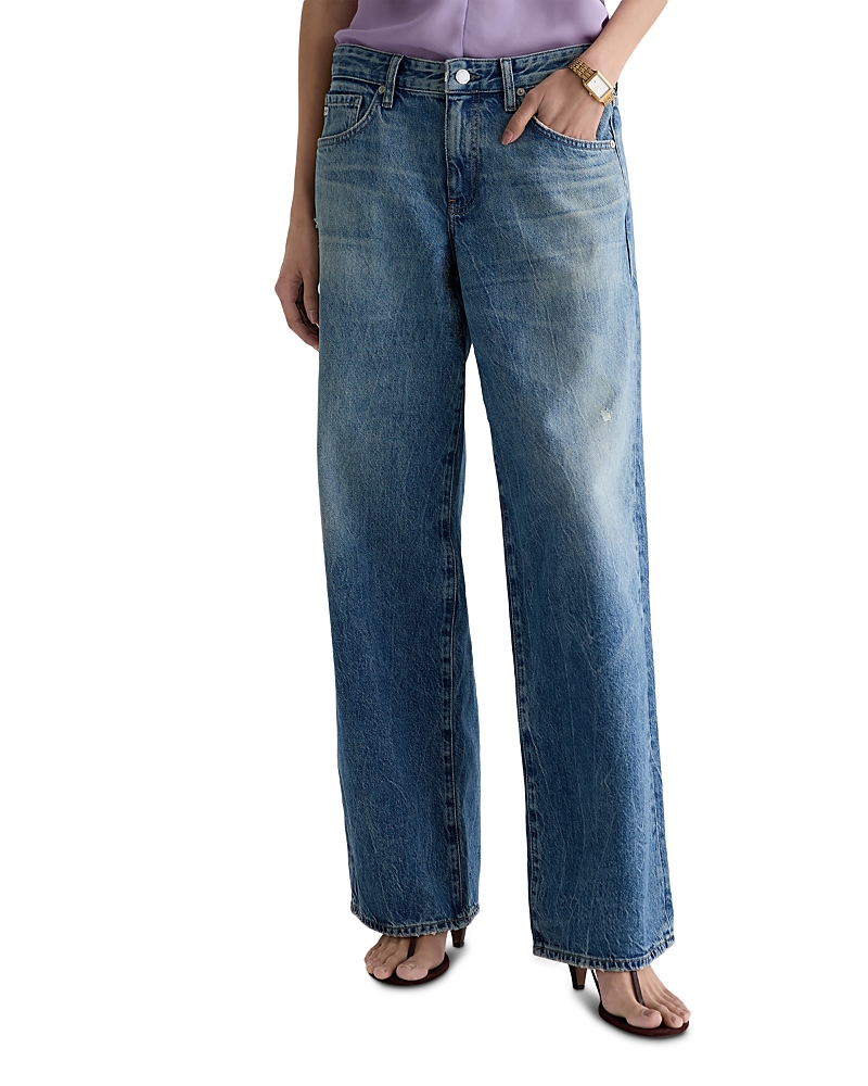 Ag Low Rise Wide Leg Jeans in Reserva