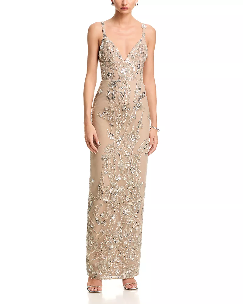 Bronx And Banco Venetian Allegra Embellished Maxi Dress