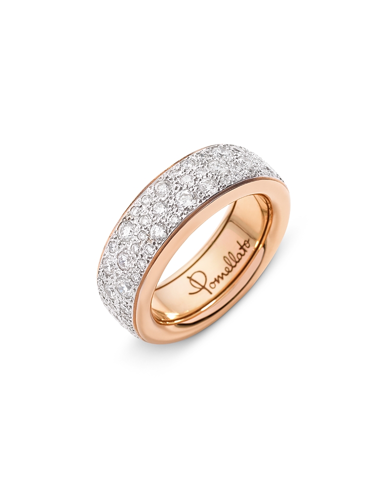 Pomellato 18K Rose Gold Iconica Diamond Pave Eternity Band, 1.9 tcw