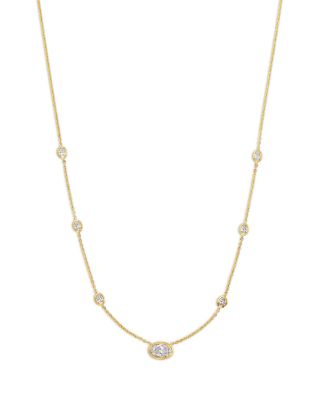 Luxe Collection Certified Lab Grown Diamond Station Necklace in 14K Yellow Gold, 1.75 tcw