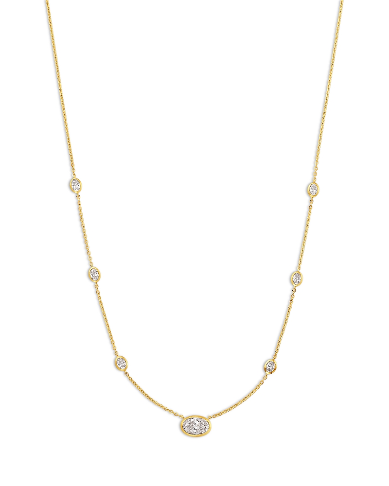 Bloomingdale's Fine Collection Luxe Collection Certified Lab Grown Diamond Station Necklace in 14K Yellow Gold, 1.75 tcw