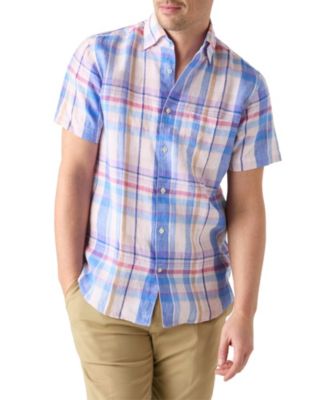 Robert Talbott Morgan Plaid Linen Short Sleeve Shirt