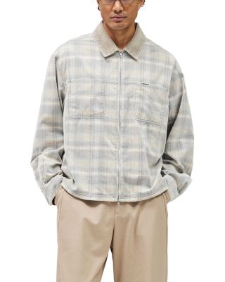 Cord Zip Flannel Shirt