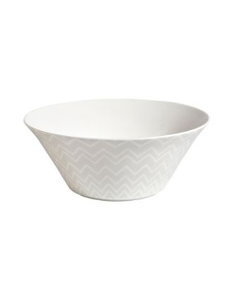  Zig Zag White Salad Bowl