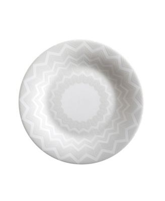  Zig Zag White Bread or Butter Plate, Set of 2