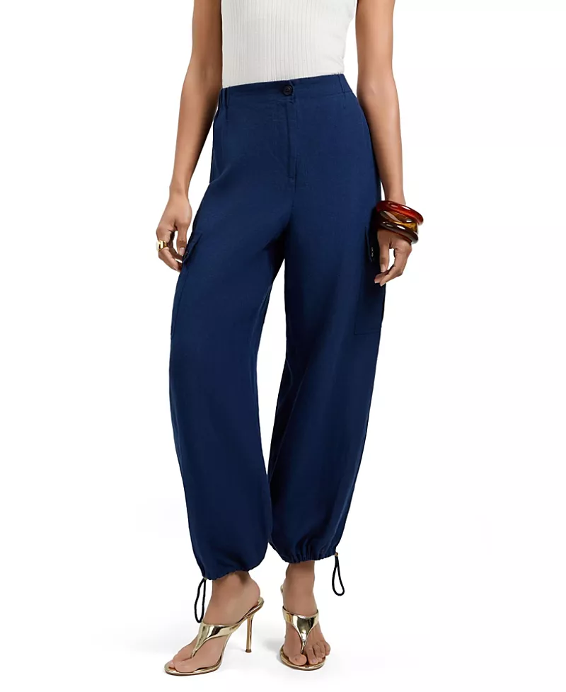 Trina Turk Alico Linen Cargo Pants
