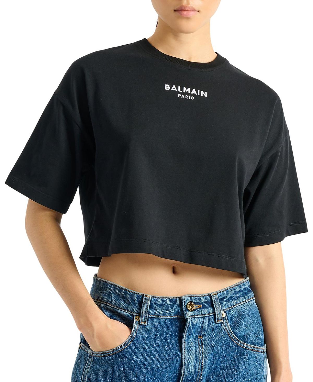 Balmain Embroidered Balmain Paris T-Shirt