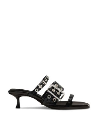 Women's Buckle Strap Mules