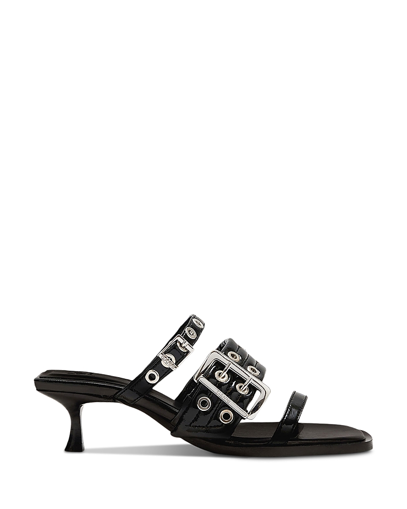 Ganni Women's Buckle Strap Mules