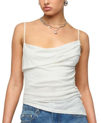 Asymmetric Cowl Neck Tank Top