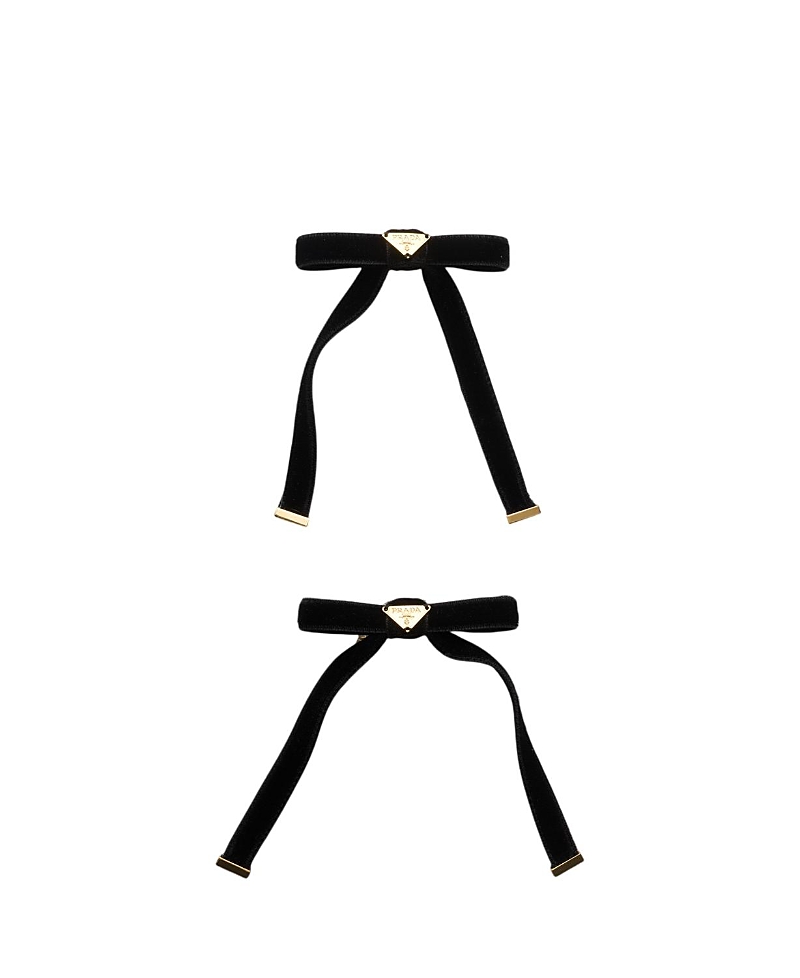 Prada Velvet Hair Clips, Set of 2