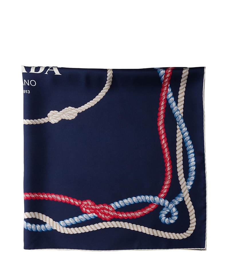 Prada Printed Silk Twill Scarf, 90X90 Cm
