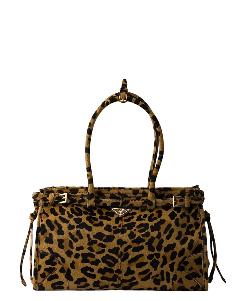 Prada Bonnie Large Printed Leather Handbag