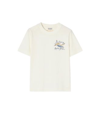  Feather Print Cotton T-shirt