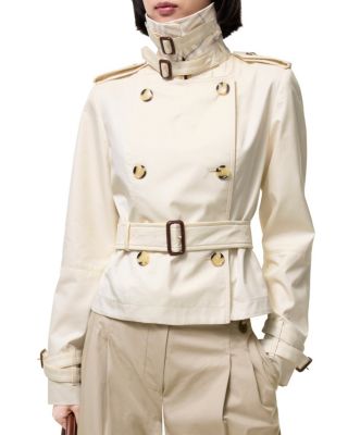  Cropped Tropical Gabardine Swarby Trench Jacket