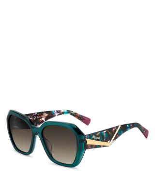 Geometrical Square Sunglasses, 55mm