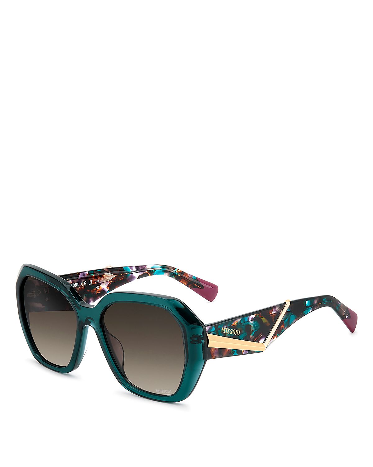 Missoni Geometrical Square Sunglasses, 55mm