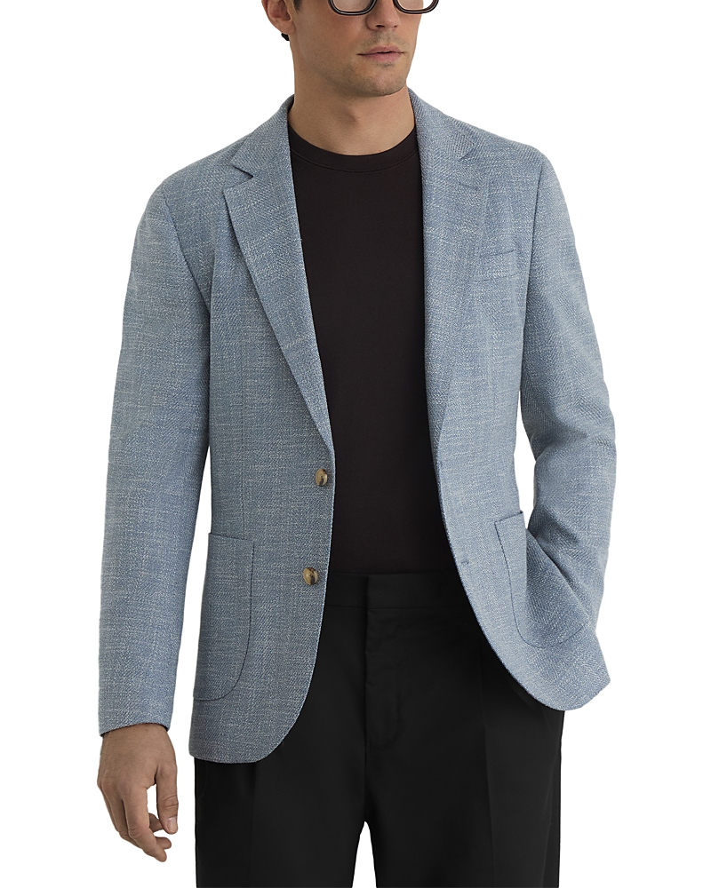 Reiss Manci Single Breasted Two Button Notch Herringbone Blazer