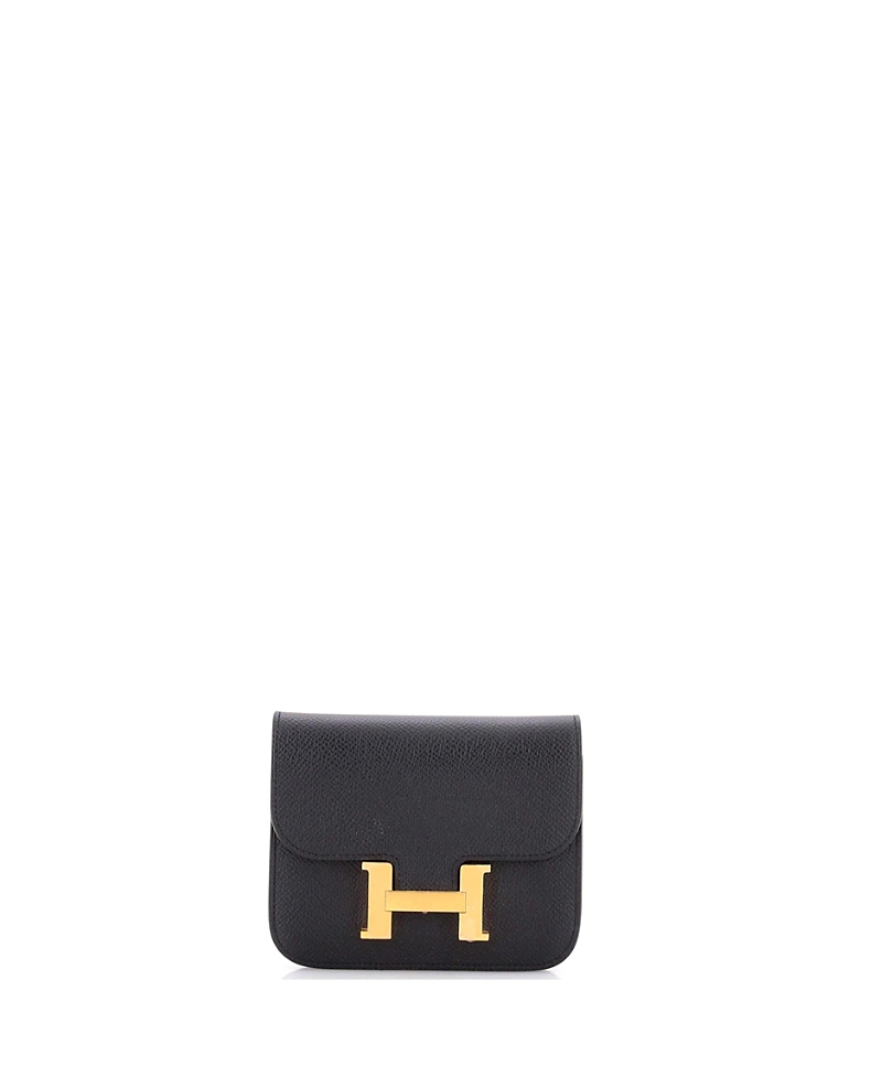 Pre-owned Pre-owned Hermes Hermes Constance Slim Wallet Epsom In Black