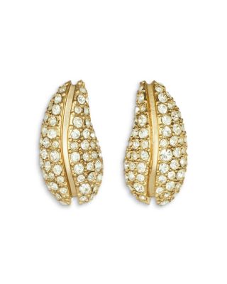 Pav&eacute; Pierced Small Drop Earrings