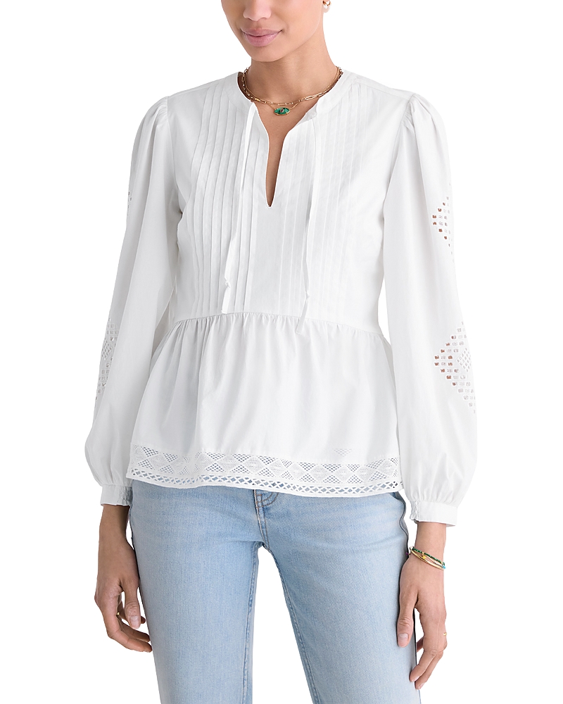 Vineyard Vines Nora Pintuck Eyelet Top