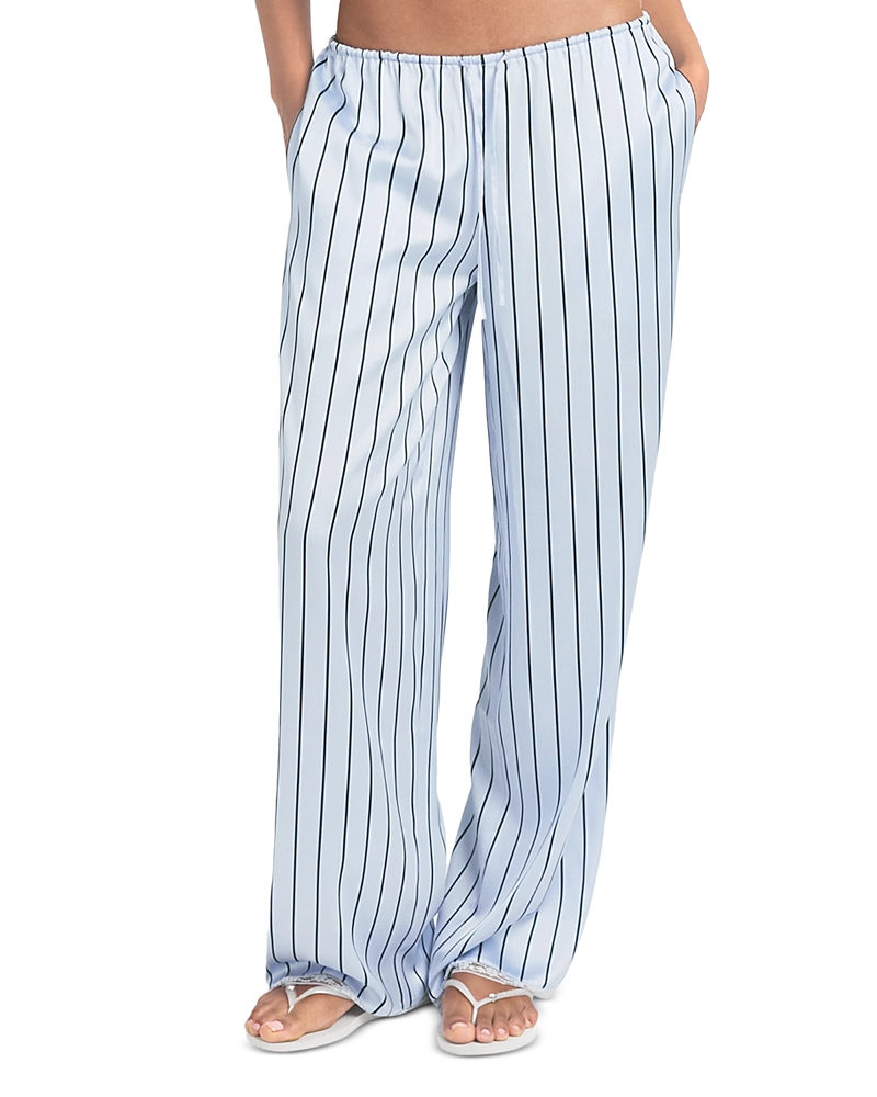 Skims Woven Shine Sleep Pants with Lace