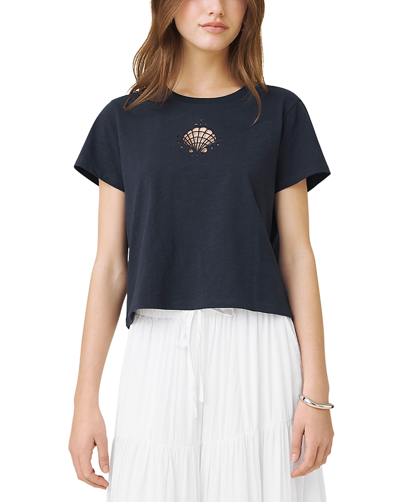Splendid Seashell Embellished Tee