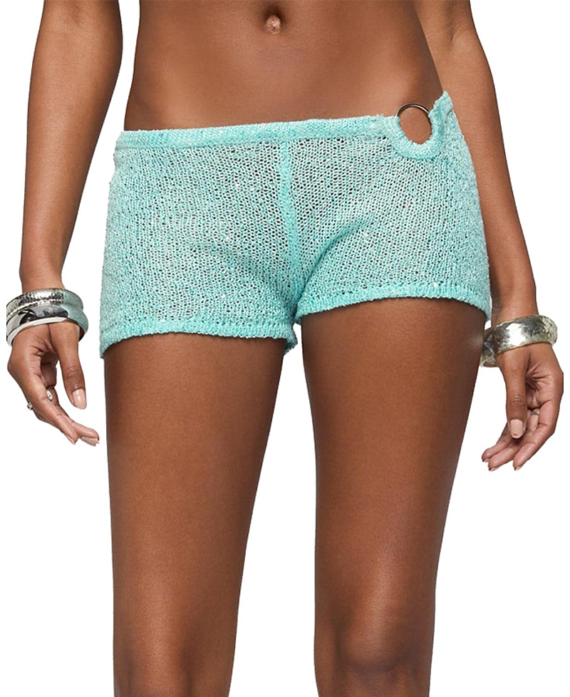 Edikted Sarina Sequin Knit Micro Shorts