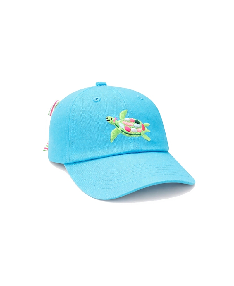 Bits & Bows Girls' Turtle Bow Baseball Hat - Little Kid, Big Kid