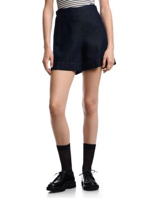 Tailored Denim Shorts