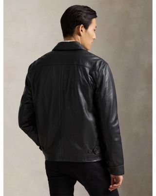 Polo Ralph Lauren Maxwell Lambskin Leather Zip Jacket