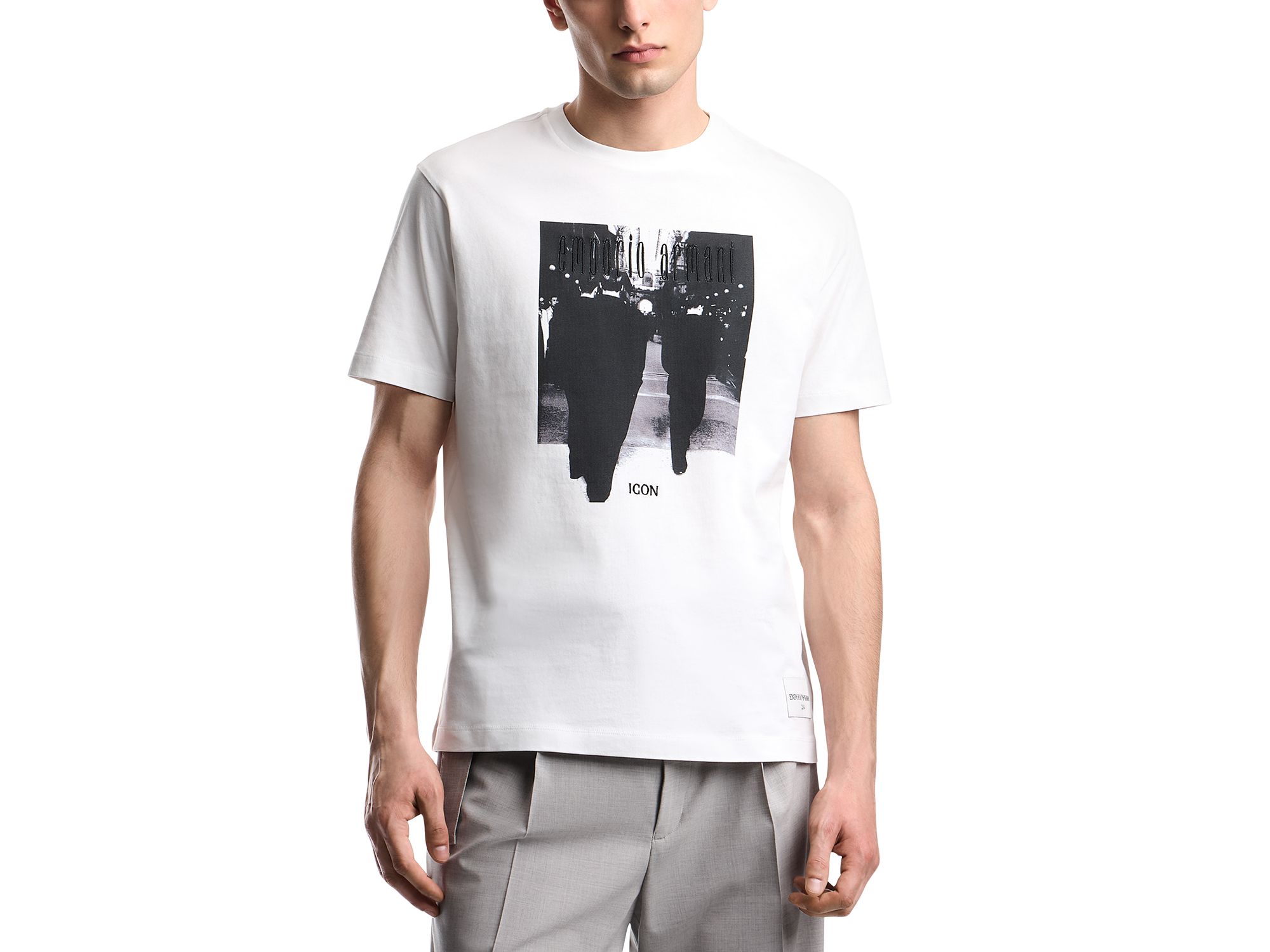 Icon Cotton Jersey T Shirt with Retro Photographic Print - Image 1