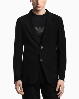 Crinkled 3D Effect Crepe Blazer