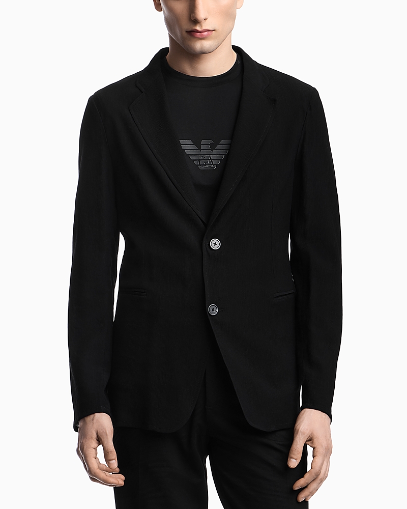 Emporio Armani Crinkled 3D Effect Crepe Blazer