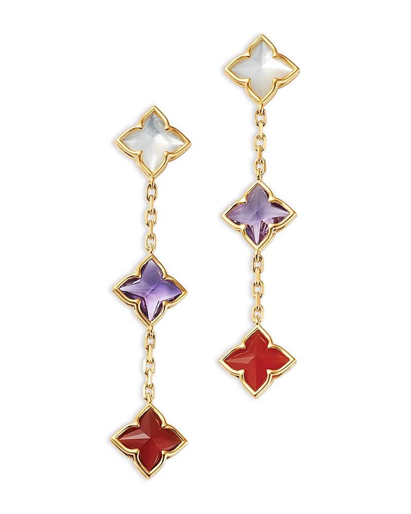 Roberto Coin 18K Yellow Gold Venetian Princess Multi Stone Dangle Earrings