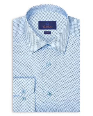 Trim Fit Geometric Print Dress Shirt