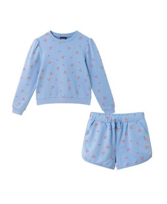 Girls' Crewneck Sweatshirt & Short Set - Big Kid