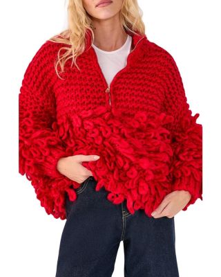 Loopy Quarter Zip Sweater