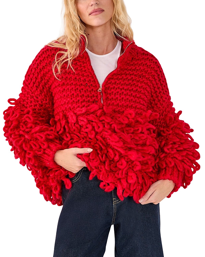 Nasty Gal Loopy Quarter Zip Sweater