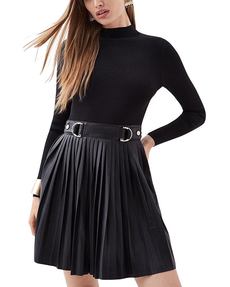 Karen Millen Knitted Top Pleated Skater Dress
