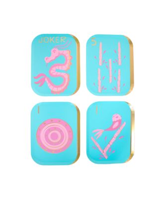  Mahjong Tile Paper Dinner Plates, Set of 8