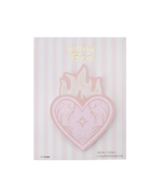 Flaming Heart Sticky Notes, Set of 50