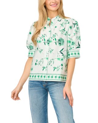 Mock Neck Elbow Sleeve Top
