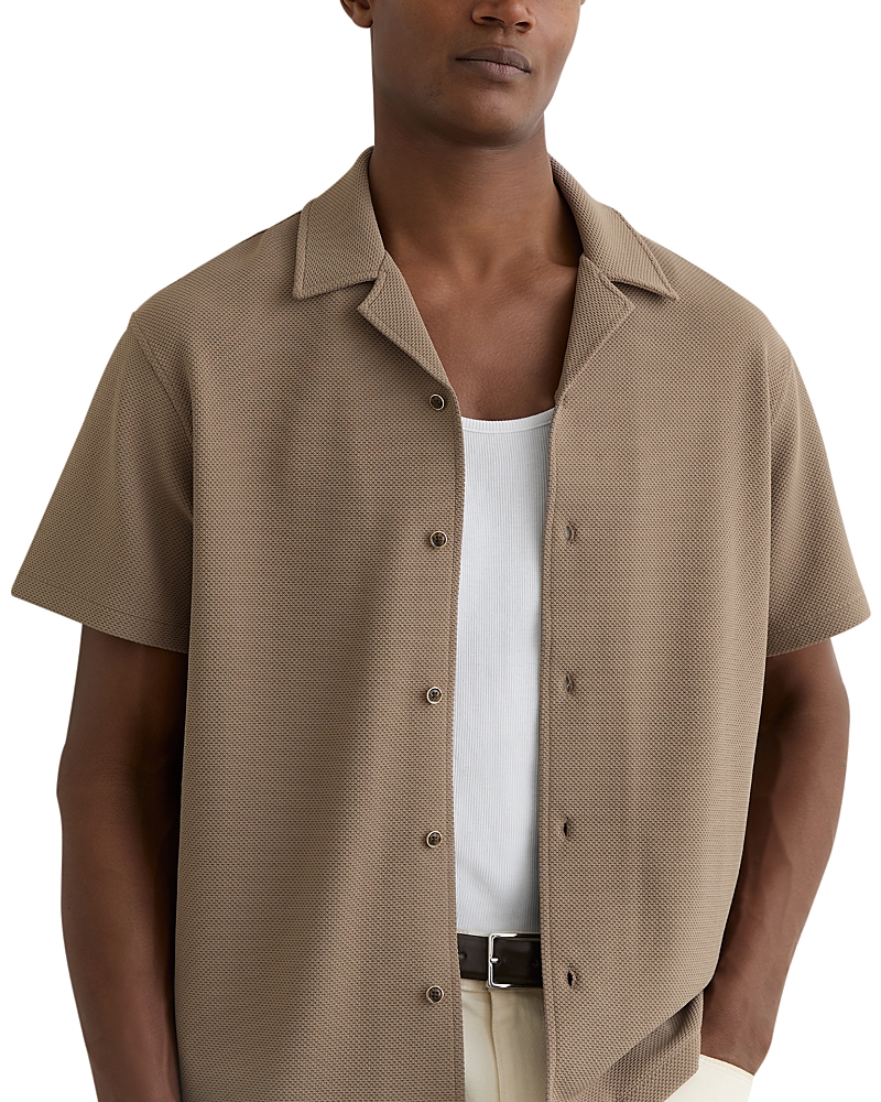 Reiss Short Sleeve Textured Cuban Shirt