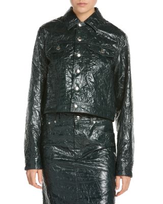 Textured Faux Leather Jacket